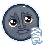 🥺 lua, triste, rosto, emoji, desenho animado telegram sticker