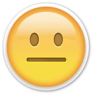 😐 Emoji, Neutro, Emozione, Faccia, Giallo telegram sticker