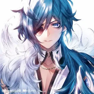 🔲 Kaeya Genshin Impact @Fushigiuro_Megumi アニメ, キャラクター, ファンアート, ガイア, 原神 telegram sticker