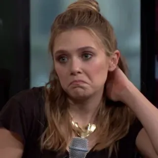 🧋 woman, actress, portrait, Elizabeth Olsen telegram sticker