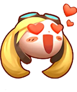 😍 cartoon, love, hearts, happy, cute, expression telegram sticker
