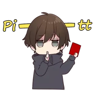 🥳 Pi----tt anime, character, red card, cartoon telegram sticker