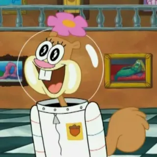 ❤️ Sandy Cheeks SpongeBob SquarePants Kreskówka, Spongebob, Sandy Cheeks, Wiewiórka, Astronauta, Nickelodeon whatsapp sticker