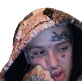 😕 Lil Peep baby Lil Peep, рэпер, артист, музыка, тату telegram sticker