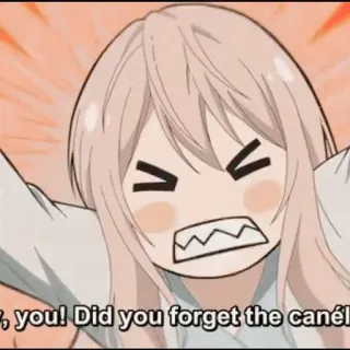 🎻 you! Did you forget the canelé аниме, злой, канеле, еда, забывчивый telegram sticker