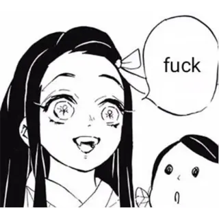 🌊 Nezuko Kamado Demon Slayer fuck nezuko, demon slayer, anime, manga, kata kasar, menyinggung, kartun telegram sticker