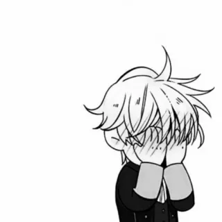 🖤 anime, manga, personaje, avergonzado, mono telegram sticker