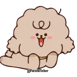 😀 @soohamio chien, joyeux, mignon, dessin animé whatsapp sticker