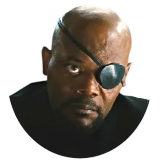 😡 Nick Fury Nick Fury, Marvel, eye patch, agent telegram sticker