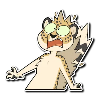 😱 만화, 동물, 빈티지, 겁먹은, 표정 telegram sticker