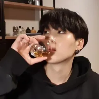🌻 person, drinking, alcohol, man, portrait, beverage telegram sticker