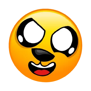 😀 Smiley, Emoji, Desenho animado, Rosto, Feliz, Expressão whatsapp sticker