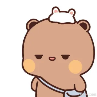 😂 orso, carino, cartone animato, animale, adesivo telegram sticker