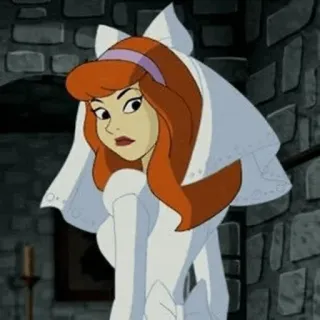 🐶 Daphne Blake Scooby-Doo cartoon, bride, wedding, mystery, scooby-doo telegram sticker