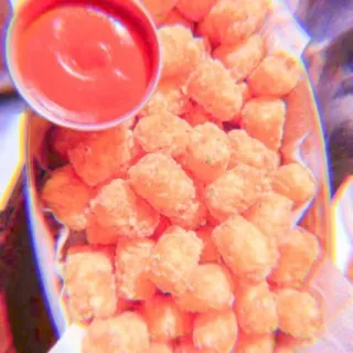 🍥 tater tots, food, sauce, snack, potato, fried telegram sticker