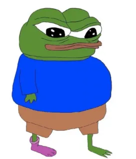 🧦 Pepe the Frog Pepe, Rana, Meme, Meme de Internet, Rana de dibujos animados telegram sticker