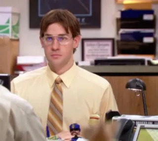 🙃 Jim Halpert The Office Jim Halpert, The Office, Comédie, Série TV, Employé, Bureau telegram sticker