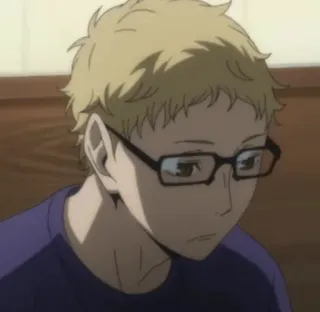 ✨ Kei Tsukishima Haikyuu!! anime, character, tsukishima, kei tsukishima, haikyuu telegram sticker
