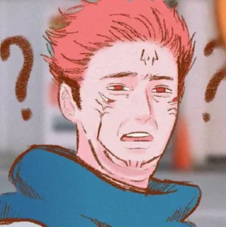 😳 Anime, Confundido/a, Pregunta, Manga telegram sticker