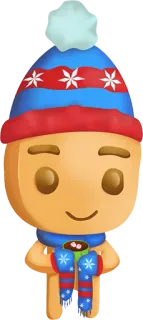 ❄ peperkoek, winter, feestdagen, sneeuwpop, kerst, sneeuw, warme drank telegram sticker