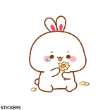 🥺 토끼, 토끼, 꽃, 귀여운, 동물, 스티커 telegram sticker