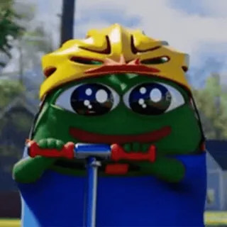 😂 Pepe the Frog Pepe der Frosch, Meme, Internet-Meme, Helm, Roller, Frosch, Cartoon, Illustration whatsapp sticker