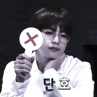 🎟 단호 kpop, zaprzeczenie, nie, krzyżyk, koreański, idol telegram sticker