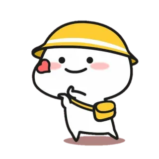 ☁ Cartoon, Figur, Sticker, Herz, Gelb, Niedlich telegram sticker
