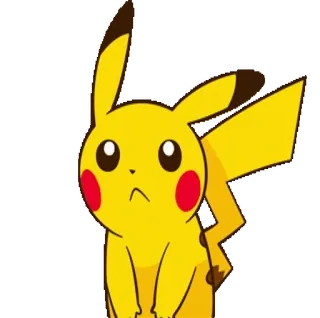 😒 Pikachu Pokemon pikachu, pokemon, cute, animal, yellow, cartoon telegram sticker