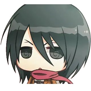 😳 Mikasa Ackerman Attack on Titan Anime, Chibi, Mikasa, Attack on Titan, Cartoon, Fanart telegram sticker