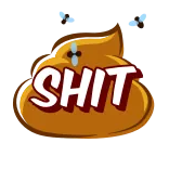 💩 SHIT shit, emoji, grappig, aanstootgevend telegram sticker