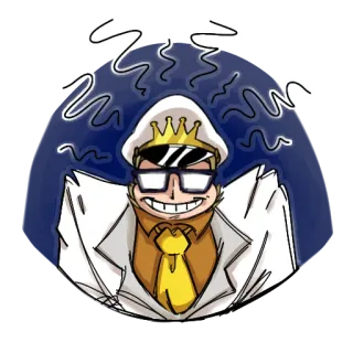 😈 homem, coroa, óculos, desenho animado, personagem, gravata, terno, maluco telegram sticker