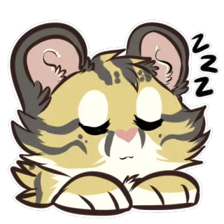 💤 ZZZZ schläfrig, tier, katze, süß, cartoon, schlafend, kawaii telegram sticker