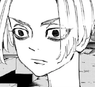 🙄 Anime, Manga, Personnage, Portrait, Noir et blanc, BD telegram sticker