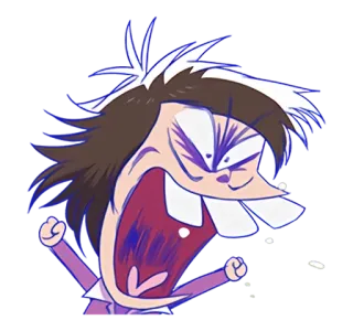 😠 мультфильм, злость, крик, аниме, вопль, выражение, разочарование telegram sticker