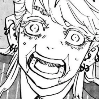 😳 anime, manga, character, expression, shocked, fear whatsapp sticker
