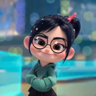 💮 Vanellope von Schweetz Wreck-It Ralph Vanellope, Disney, dibujos animados, Ralph el Demoledor, personaje, niña, linda, dulce telegram sticker