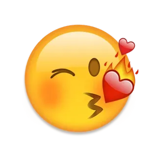 😘 emoji, beijo, amor, coração, piscadela, fofo telegram sticker
