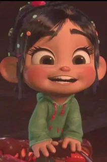 🦋 Vanellope von Schweetz Wreck-It Ralph vanellope, wreck-it ralph, disney, princess, cartoon whatsapp sticker
