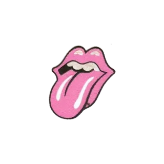 👄 tongue, lips, rock, rolling stones, mouth, logo, music telegram sticker