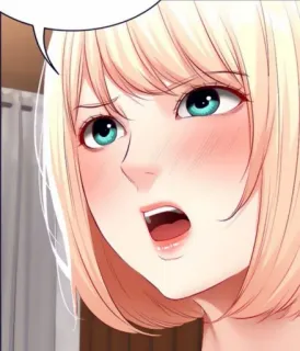 😡 动漫, 肖像, 金发, 女孩, 女人, 卡通 telegram sticker