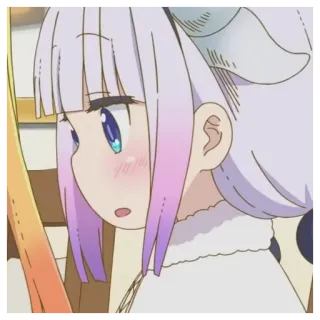 🧴 Kanna Kamui Miss Kobayashi's Dragon Maid Animé, Dragon, Mignon, Kanna telegram sticker