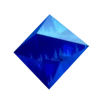 💎 blauer Kristall, geometrisch, digitale Kunst, abstrakt whatsapp sticker