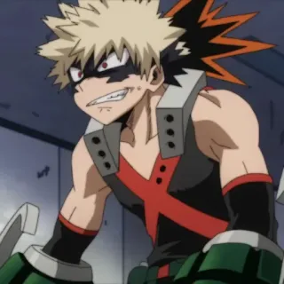 😶 Bakugo Katsuki My Hero Academia アニメ, 漫画, 僕のヒーローアカデミア, 爆豪, 勝己, 爆破, ヒーロー, 学生 telegram sticker