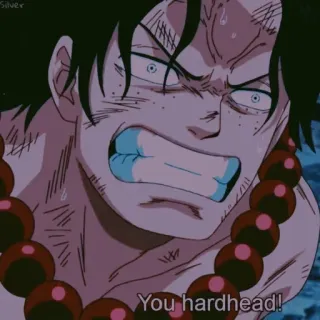 🔥 You hardhead! Anime, Arrabbiato, Sudore, Determinazione, One Piece, Personaggio telegram sticker
