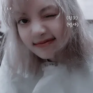♟ （윙크）
（발사） 女人, 女孩, 韩国, 眨眼, 可爱, 肖像 whatsapp sticker