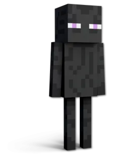 📦 Enderman Minecraft videogame, monster, enderman, minecraft, paarse ogen telegram sticker
