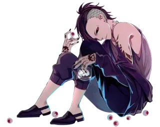 😏 Uta Tokyo Ghoul anime, tokyo ghoul, uta, ghoul, red eyes whatsapp sticker