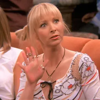 🤫 Phoebe Buffay Friends Phoebe, Friends, Lisa Kudrow, série de TV, sitcom, personagem telegram sticker