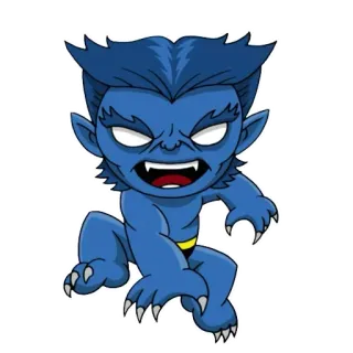 😤 Beast Binatang Buas, X-Men, Marvel, mutan, superhero telegram sticker